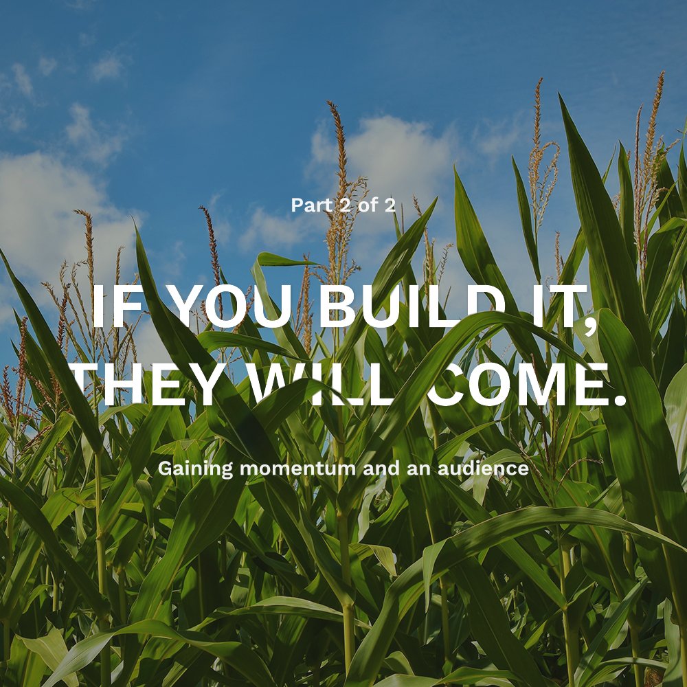 Field of Dreams - Gaining the right audience for your website or application