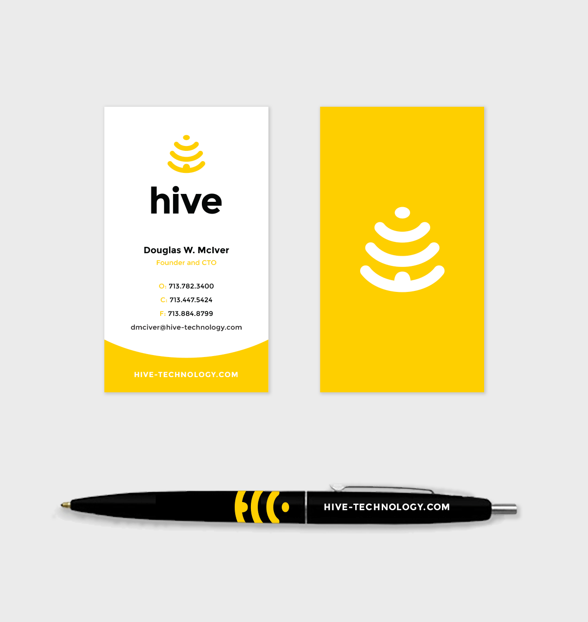 Hive Technology Business Cards & Pen